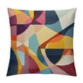 thumbnail image 1 of ARISTURING  Abstract Shapes Digital Illustration Throw Pillow,Multicolor, 1 of 5