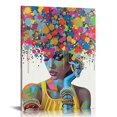 thumbnail image 1 of ARISTURING African American Wall Art - Black Art Paintings for Wall - Graffiti Canvas Wall Art for Living Room Bedroom Office Decor - Colorful Black African Woman Painting Framed Ready to Hang "16x20", 1 of 5