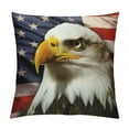 thumbnail image 1 of Jiayy  American Bald Eagle  Throw Pillow Cases, Eagle On USA Flag Cozy Pillow Cover Square " Cushion Case Pillowcase Decorative for Home Sofa Bedroom Car Office, 1 of 5
