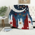thumbnail image 1 of ARISTURING Americo Makk Stars American Romanticism Flannel Blanket for All Seasons Long-lasting Blanket 50x60in, 1 of 6