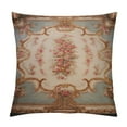 thumbnail image 1 of ARISTURING Antique Rose Floral French Aubusson Rug Throw Pillow Case Square Cozy Pillow Cover Home Decor for Living Room Sofa Car Cushion, 1 of 5
