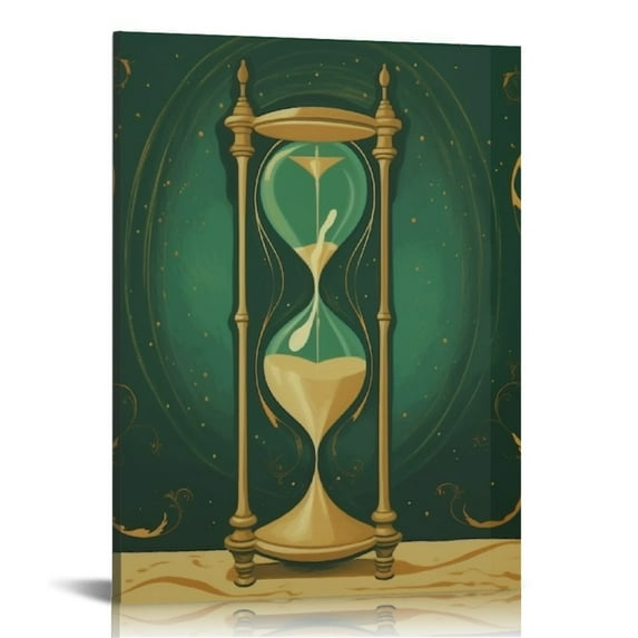 ARISTURING Art Posters Green Hourglass Minimalist Poster Canvas Wall Art Prints for Wall Decor Room Decor Bedroom Decor Gifts Posters