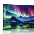thumbnail image 1 of Jiayy Aurora Borealis Wall Art Polar Lights Painting Auroras Aurorae Southern Lights Aurora Australis Canvas Art for Wall Decor Print Painting for Living Room Decoration, 1 of 4