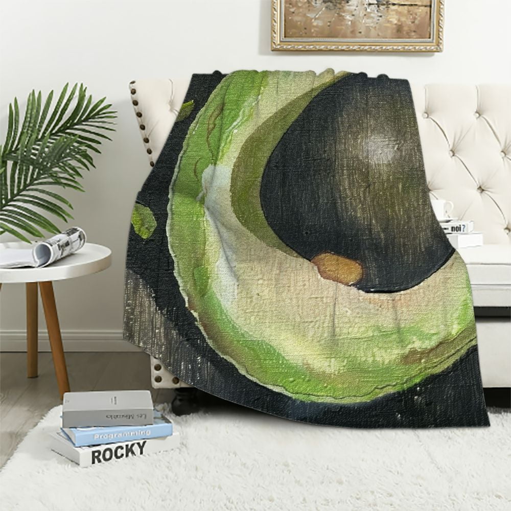 ARISTURING Avocados Flannel Plush Blankets for All Seasons, Soft and