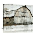 thumbnail image 1 of ARISTURING Barn Wall Art Farmhouse Pictures Wall Decor Rustic Barn Pictures Wall Art for Kitchen Living Room Cabin Home Decor Sweet Home Sign Poster Vintage Old White Barn Painting Artwork Decorations, 1 of 6