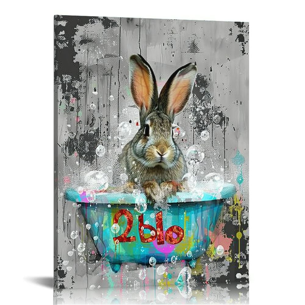 ARISTURING Bathroom Wall Art Rustic Farmhouse Wall Decor Funny Animal ...