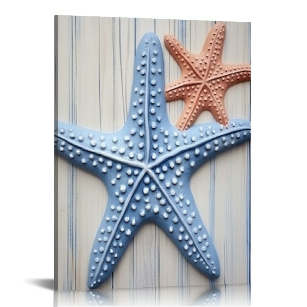 ARISTURING Beach Ocean Starfish Canvas Wall Art Prints, Summer Starfish