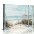 thumbnail image 1 of ARISTURING  Beach Scene Canvas Wall Art: Bedroom Large Modern Ocean Window Print Relaxing Coastal Painting Living Room Tropical Sea Landscape Picture Seascape Artwork for Home Office Decor, 1 of 6