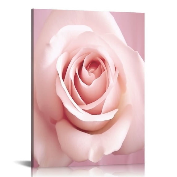 ARISTURING Bedroom Decor for Women Pink Rose Decor Canvas Art Flower Wall Decor Bathroom Wall Art Teen Girls Room Decor Artwork for Walls Floral Wall Pictures Room Decorations Gallery Wrapped