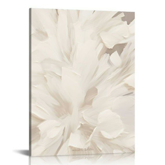 ARISTURING Beige Abstract Canvas Wall Art Boho Beige Neutral Prints White Beige Abstract Art Beige Watercolor Beige and White Pictures Minimalist Boho Poster Beige Neutral Wall Art for Room