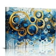 ARISTURING Big Wall Paintings for Living Room Blue Abstract Canvas