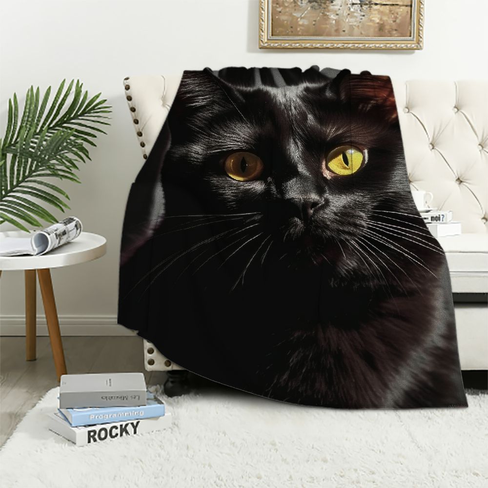 Black Cat Dream Quilted Blanket NCU0DV611