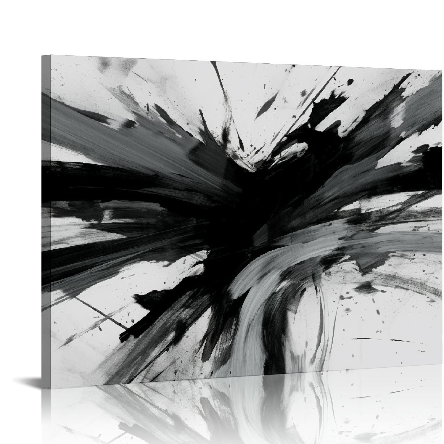 ARISTURING Black and White Abstract Canvas Prints Wall Art for Office ...