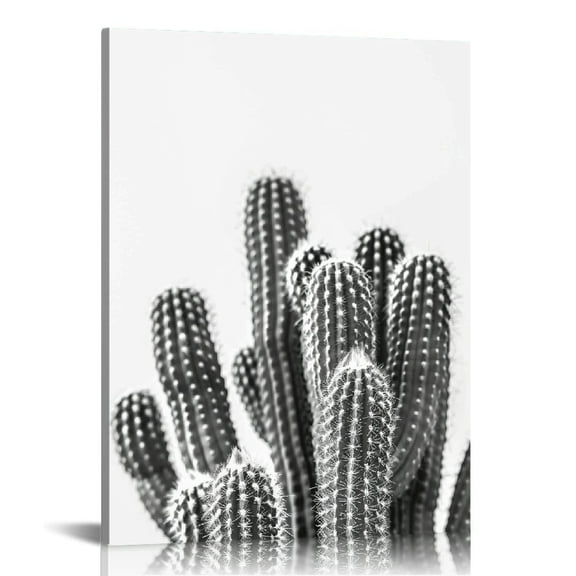 HENGT Black and White Cactus Canvas Wall Art Saguaro Cactus Pictures Wall Art Cactus Prints Wall Art Cactus Artwork Poster Cactus Wall Painting for Living Room Bedroom Decor