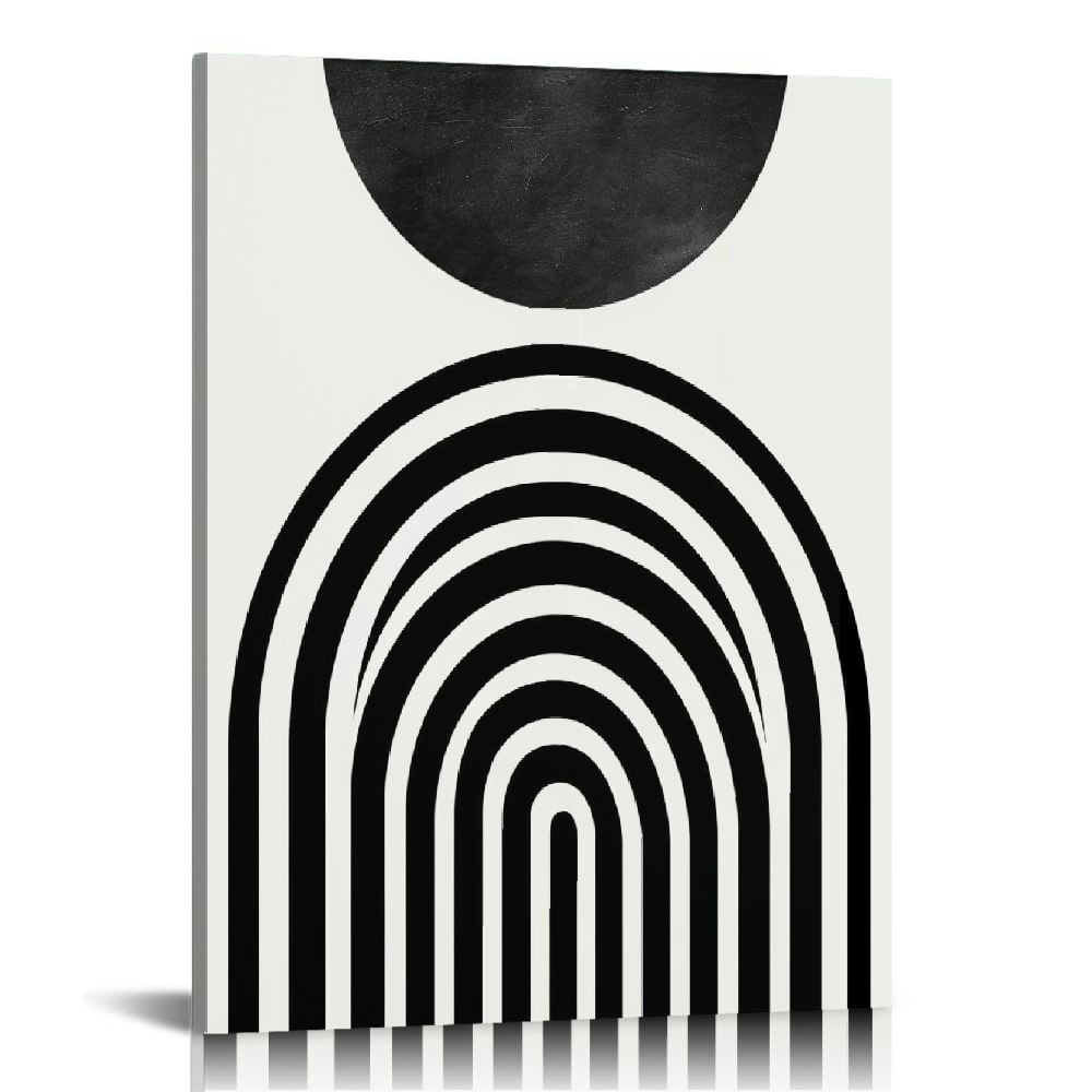 ARISTURING Black and White Geometric Abstract Wall Art Black and White ...
