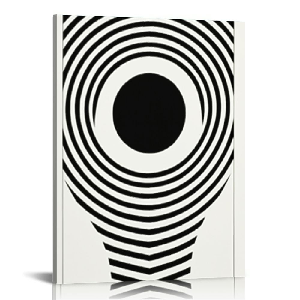 ARISTURING Black and White Geometric Abstract Wall Art Black and White ...