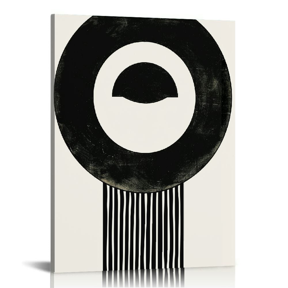 ARISTURING Black and White Geometric Abstract Wall Art Black and White ...