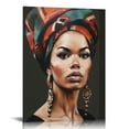 thumbnail image 1 of ARISTURING Black Woman Wall Art Colorful African American Paintings on Canvas Abstract Woman Pictures for Home Wall Decor Framed 16x20 inch, 1 of 4
