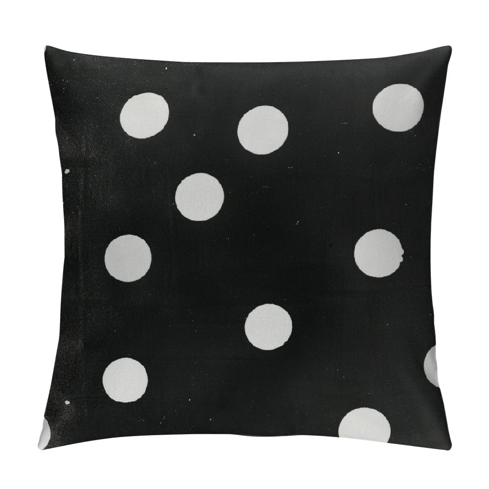 ARISTURING Black and White Polka Dot Throw Pillow Covers Square Cushion