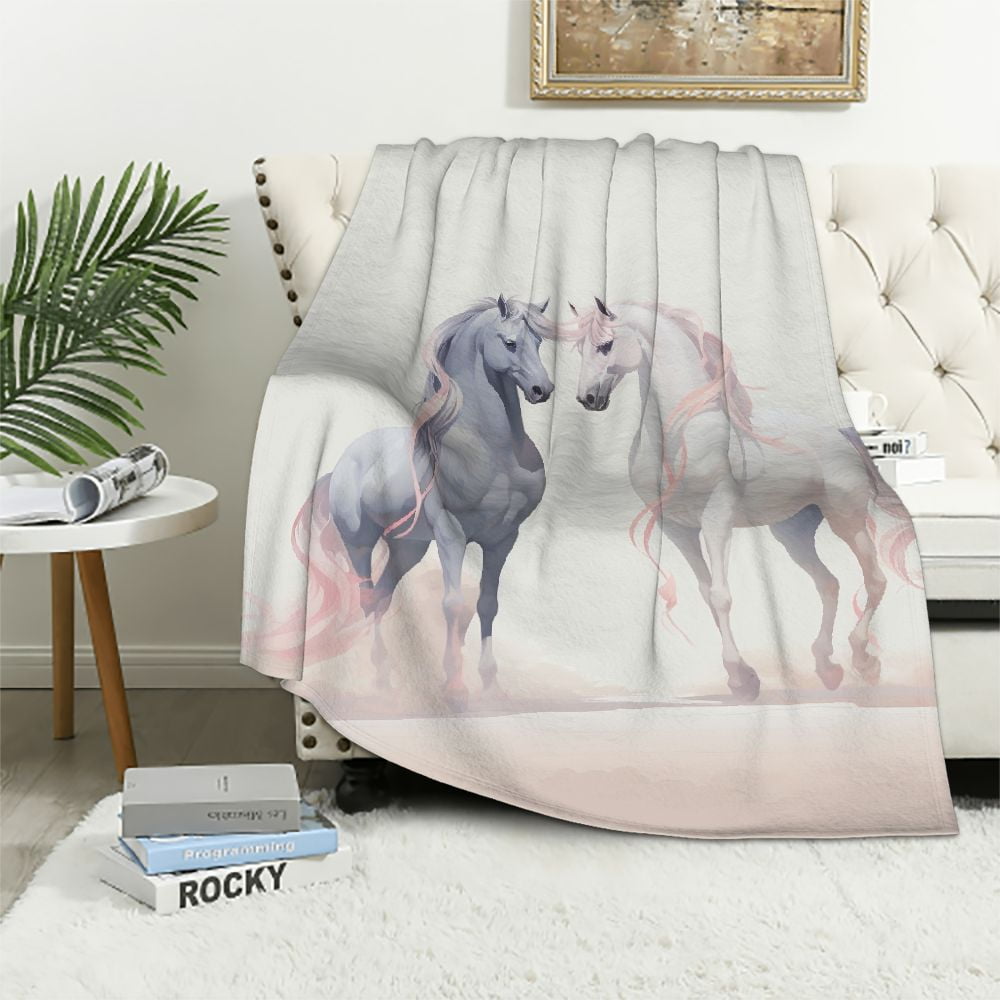ARISTURING Blanket Unicorn Throw Blanket Birthday Gift for Girls 3 4