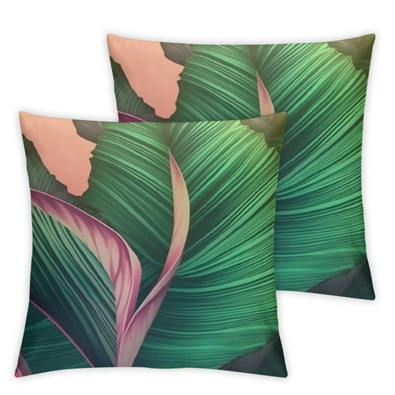 ARISTURING Body Pillow Cover 2pcs Retro Tropical Palm Leaves Long Pillow Case Protector with Hidden Zipper Closure Summer Ultra Soft Body Pillowcase for Home Bedding
