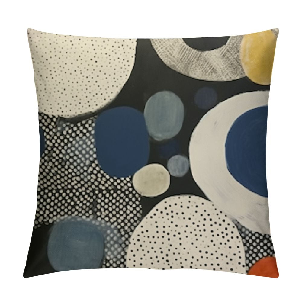 ARISTURING Boho Abstract Pillow Covers Accent Mid Century Modern Black