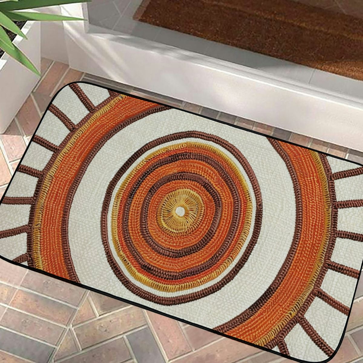 ARISTURING Boho Bathroom Rug Runner, Handwoven Washable Kitchen Rug ...