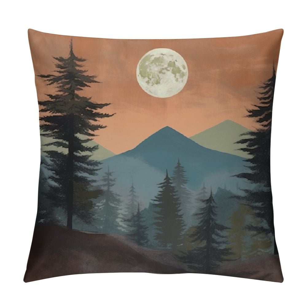 ARISTURING Boho Sun Sunset Mountain Pillow Covers Boho Throw Pillow