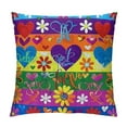 thumbnail image 1 of ARISTURING Boho Vintage Pillow Covers, Hippie Peace Sign Throw Pillow Covers, 1970S Groovy Flower Cushion Covers, Retro Rainbow Stripes Decorative Square Pillow Cases Bedroom Decor, 1 of 5