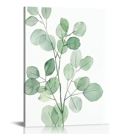 ARISTURING Botanical Wall Art Boho Decor Sage Green Wall Decor for Bathroom Decor Small Canvas Wall Art for Bedroom Eucalyptus Leaf Pictures for Bedroom Wall Decor Office Decor