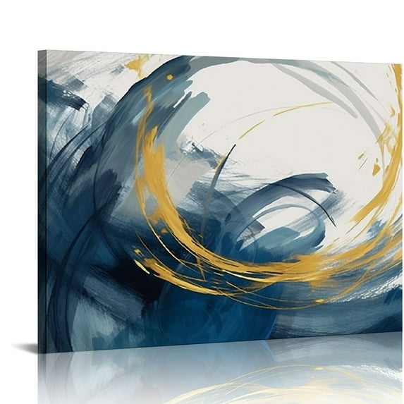 ARISTURING  Canvas Wall Art Abstract Art Paintings Blue Fantasy Colorful Graffiti on White Background Modern Artwork wall Decor for Living Room Bedroom