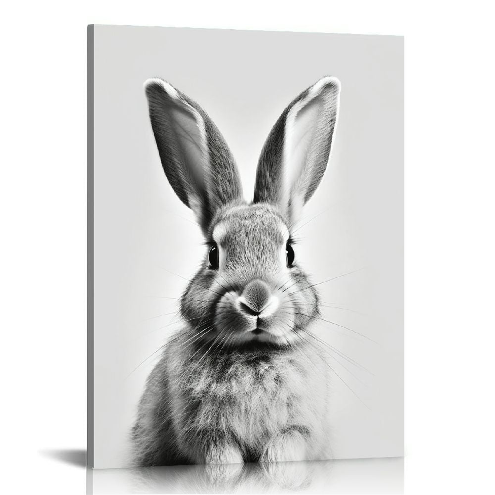 ARISTURING Canvas Wall Art Bunny Canvas Print Wall Decor Lovely Rabbit ...