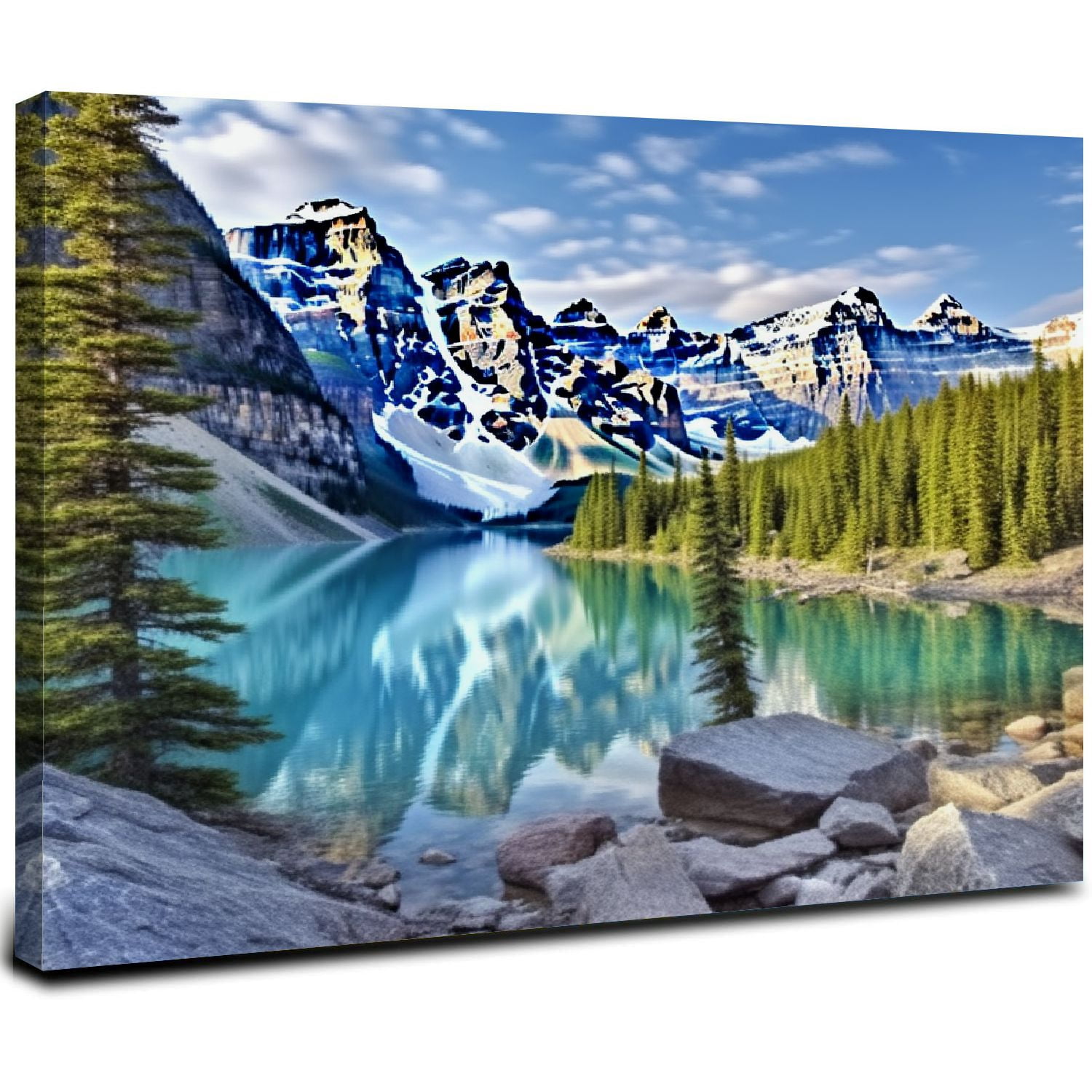 ARISTURING Canvas Wall Art Mountain and Lake Nature Picture Paintings ...