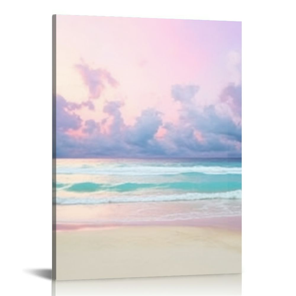 ARISTURING Canvas Wall Art Pretty pastel colour sky pink purple blue ...