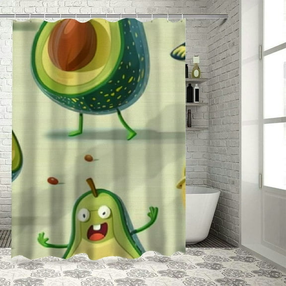 ARISTURING Cartoon Character Shower Curtain for Bathroom Durable and Washable with Hooks 36x72
