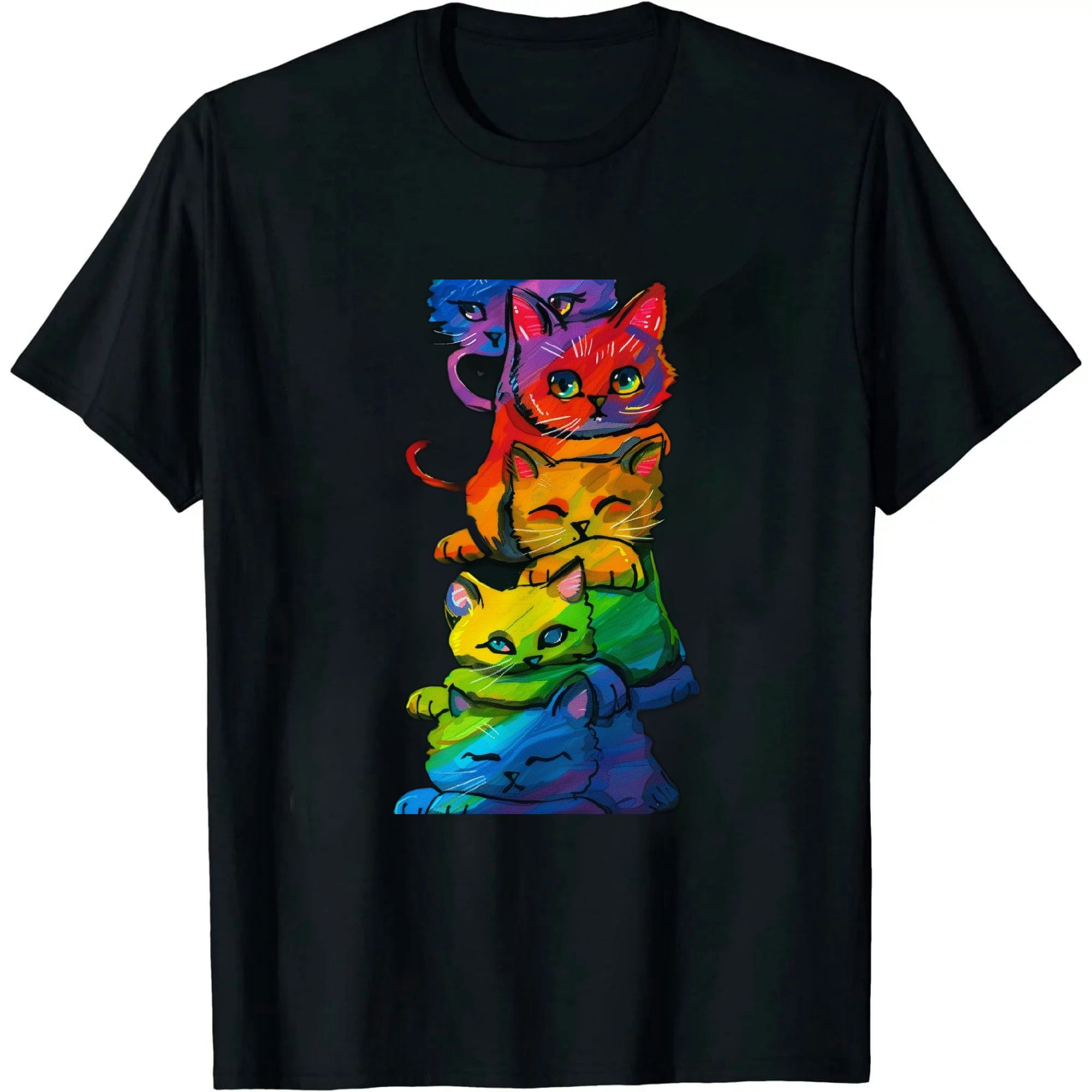 T-shirt Graphique Chat Lunettes Camo - 100% Coton, Taille S à 5XL, Occasion