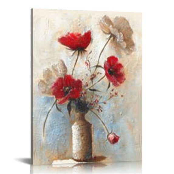 ARISTURING Charming Spring Large Modern Gallery Wrapped Giclee Canvas Prints Abstract Floral Paintings Style Pictures on Canvas Wall Art Ready to Hang for Living Room Kitchen Home Decor 12x16 in