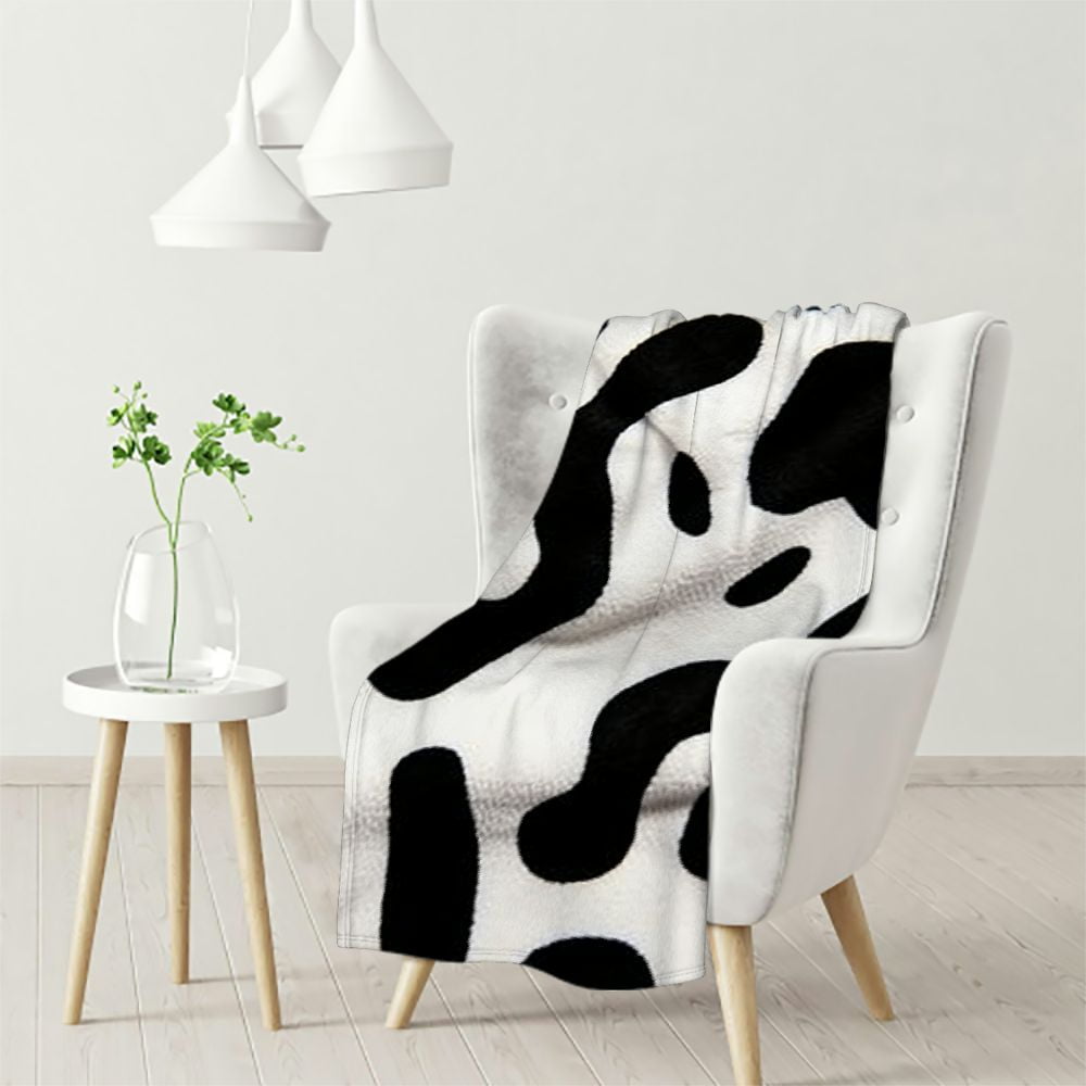 ARISTURING Cow Print Blanket, Fuzzy Cow Print Throw Blankets for Couch