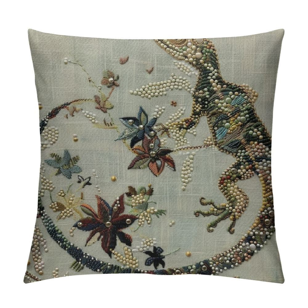 ARISTURING Decorative Throw Pillow Covers Spotted Lizard Patterns