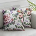 thumbnail image 1 of ARISTURING Decorative Throw Pillow Covers With Watercolor Rose Iris and Butterflies Accent Art Artwork Beautiful Beauty Bloom Blossom Botanical for Bedroom 2 pcs, 1 of 6