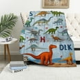 thumbnail image 1 of ARISTURING  Dinosaur Alphabet Blanket Lightweight Flannel Throw Blanket Gifts for Girls in All Season -Gifts for Dinosaur Lovers-Blanket for Bed/Couch/Sofa for Kids/Children, 1 of 6