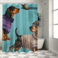 thumbnail image 1 of ARISTURING Dogs in Sweaters Polyester Fiber Shower Curtain Set with Hooks 60x72, 1 of 7