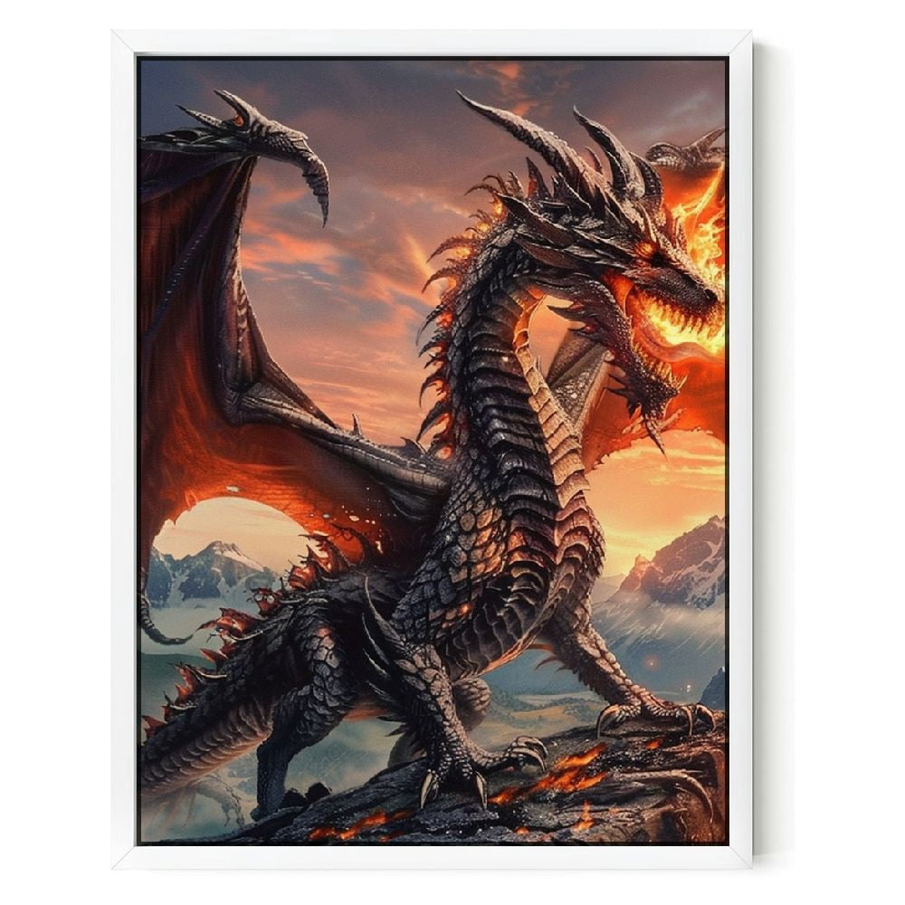ARISTURING Dragon Art Fantasy Wall Decor - Dragon Wall Art for Boys ...