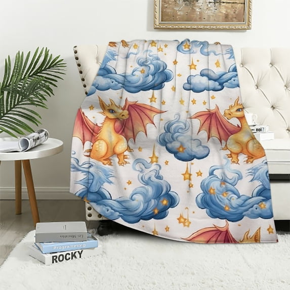 ARISTURING Dragon Throw Blanket Dragon Gifts for Dragon Lovers Ultra Soft Dragon Blanket for Toddler Women Men Dragon Decor for Bed Couch Outdoor for Kids/Child