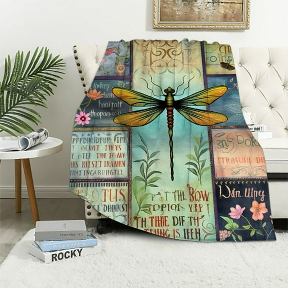 ARISTURING  Dragonfly Gifts for Women, Dragonfly Gifts, Dragonfly Decor Gift, Dragonfly Birthday Christmas Valentines Blanket, Dragonfly Gifts for Women Men, Dragonfly Lover Inspirational Gifts