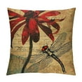 thumbnail image 1 of ARISTURING Dragonfly Throw Pillow Covers Equinox Flower Dragonfly Garden Pillow Covers,Higan Flower Red Floral Cushion Cases,Aesthetic Animal Vintage Brown Rustic Decorative Pillow Covers, 1 of 5
