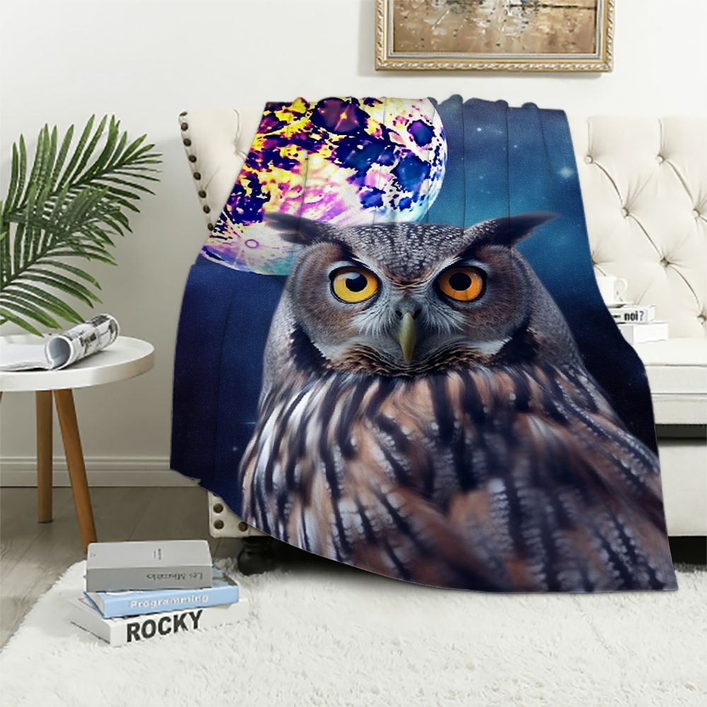ARISTURING Dream Owl Blanket Purple Magic Star River Universe Embellishment Warm and Comfortable for All Seasons Walmart