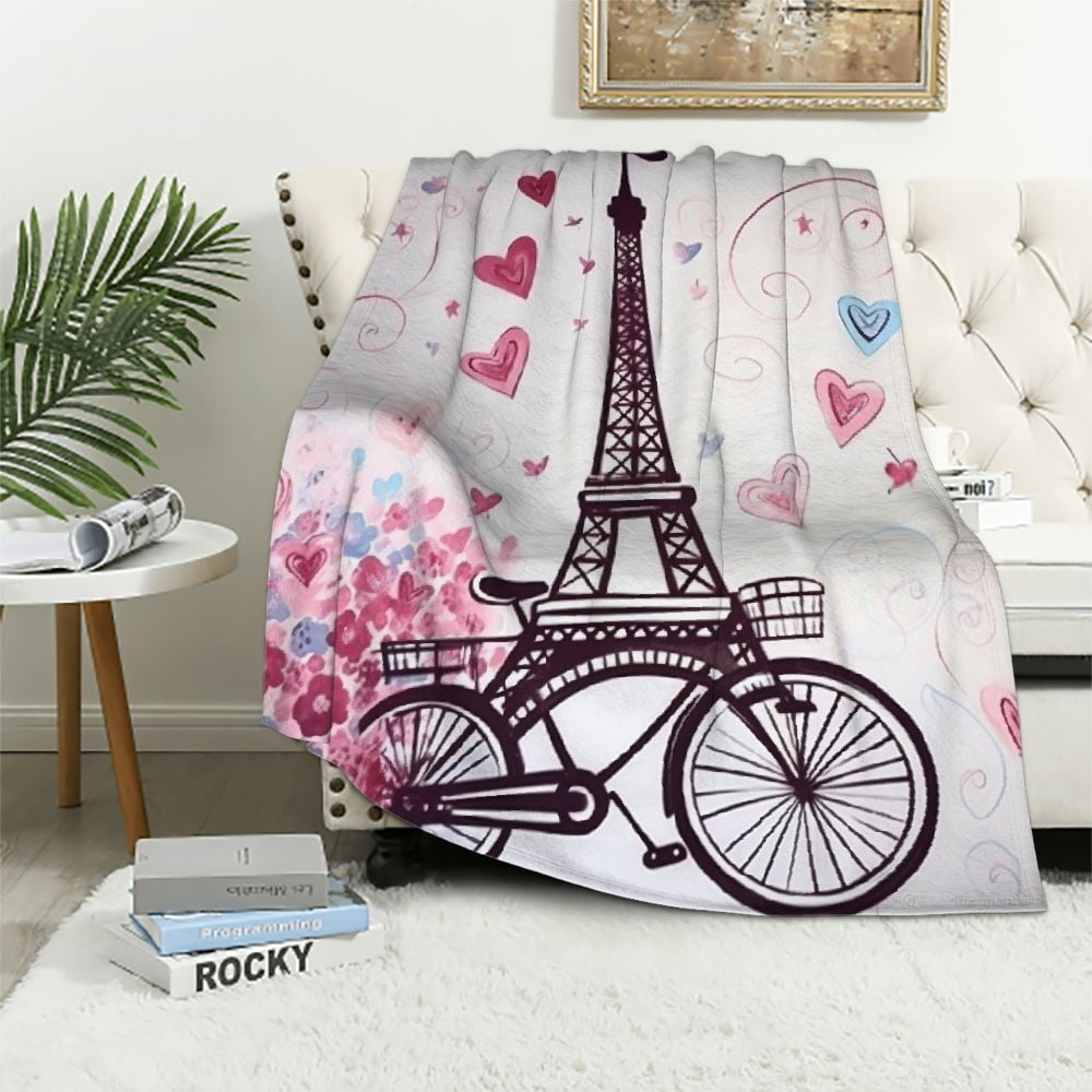 Paris Print Pattern Blanket