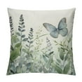 thumbnail image 1 of ARISTURING Eucalyptus Leaves Throw Pillow Covers Sage Green Leaf Butterfly Decorative Pillow Cases Spring Summer Floral Pillow Cover Farmhouse Decor for Room Couch Sofa Patio Porch Outdoor, 1 of 5