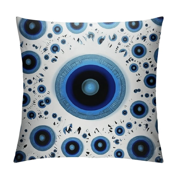 HENGT Evil Eye Boho Pillow Case Square Pillowcase Soft Throw Pillow Cover Home Decor for Living Room Couch Sofa Car Cushion Cover 18"X 18"